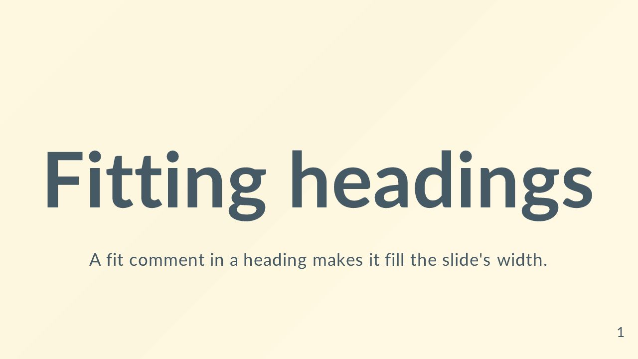 The first slide of “Emoji and fitting headings”
