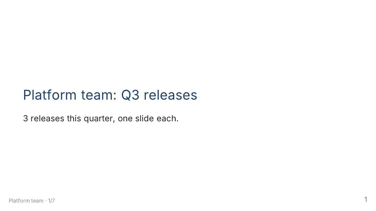 The first slide of “Go templates”